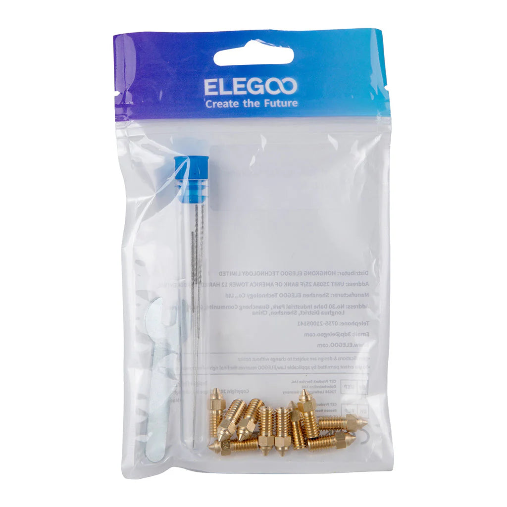 ELEGOO Multi-Size Brass Nozzle Kit for Neptune 4/4 Pro