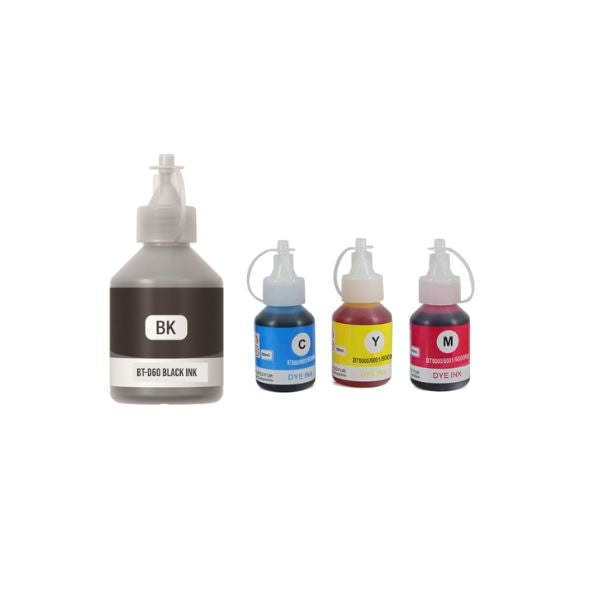 Brother BTD60 Black and BT5000 CMY Compatible Ink Multipack - BT-D60/BT-5000MP