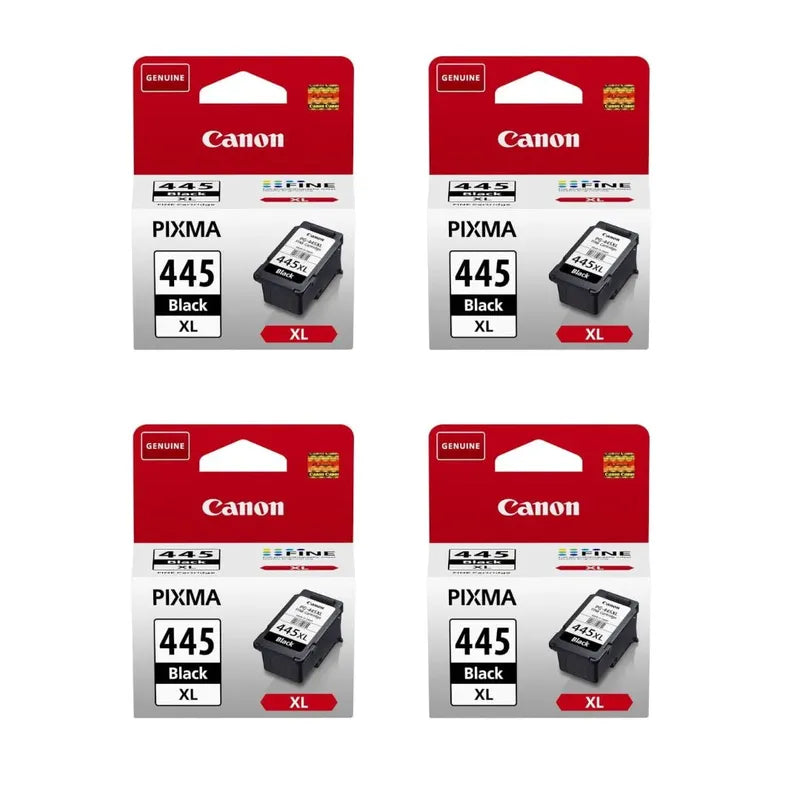 Canon 445XL High Yield Black Original Ink Quad Pack - PG-445XL