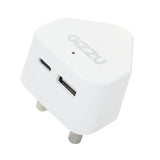 GIZZU Wall Charger Type C 20W|USB SA 3 Prong – White