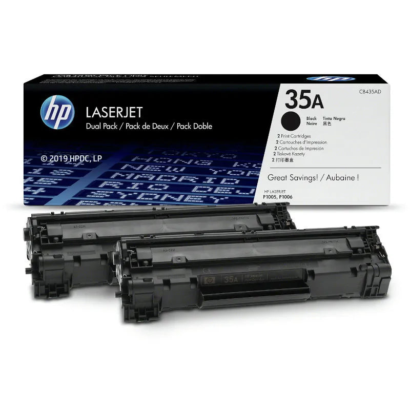 HP 35A Black Original Toner Dual Pack - CB435AD