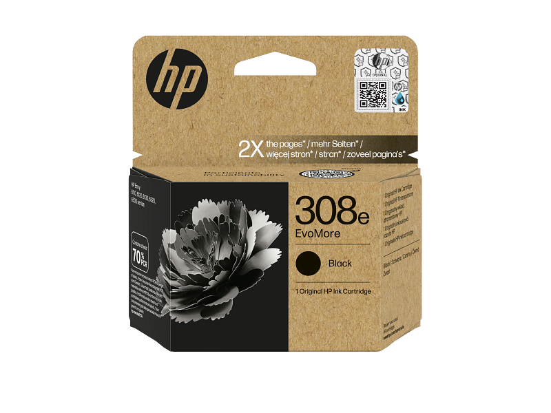 HP 308e High Yield Black Original EvoMore Ink - 7FP22UE