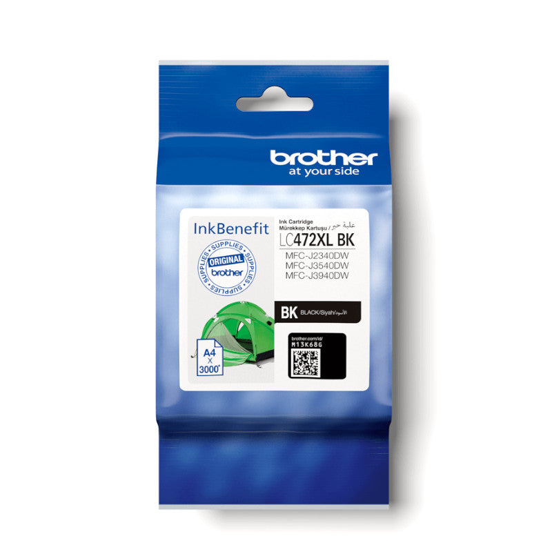 Brother LC472XL Black High Yield Original Ink - LC-472XL BK
