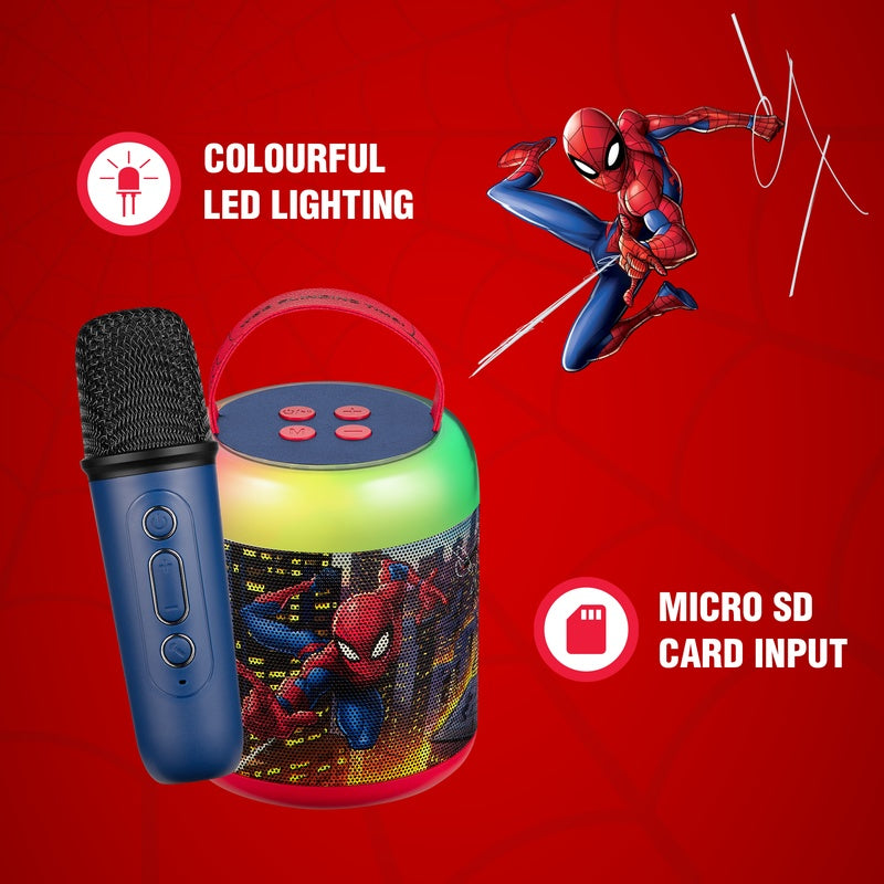 Marvel Spider-Man LED Karaoke Speaker with Microphone