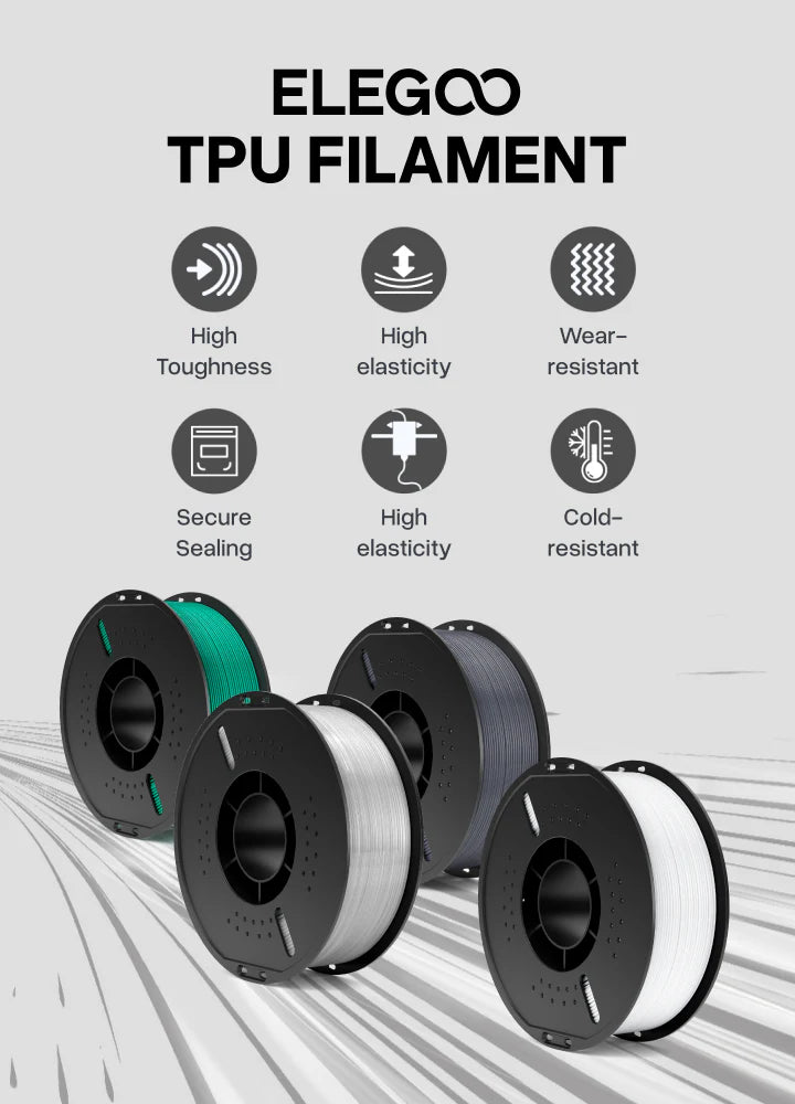 ELEGOO TPU 95A Filament 1.75mm / 1KG with Plastic Spool