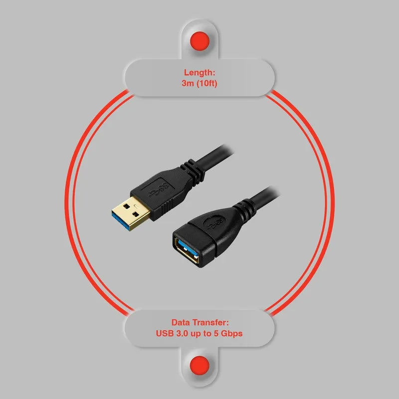 VolkanoX Data Series USB 3.0 3m Extension