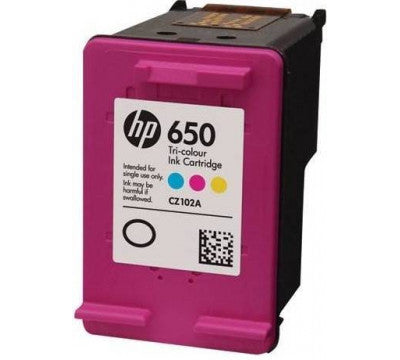 HP 650 ink tri-colour - Genuine HP CZ102AK Original Ink cartridge