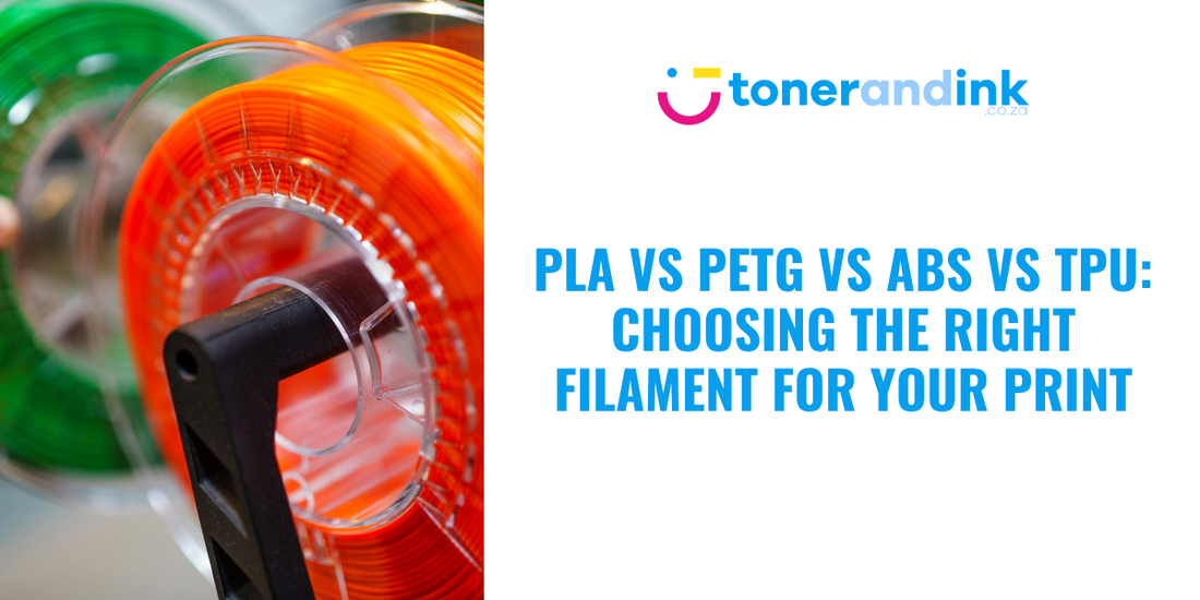 PLA vs PETG vs ABS vs TPU: Choosing the Right Filament for Your Print
