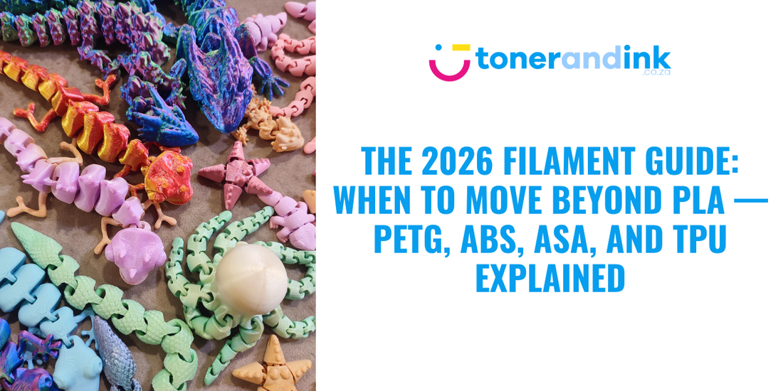 The 2026 Filament Guide: When to Move Beyond PLA — PETG, ABS, ASA, and TPU Explained