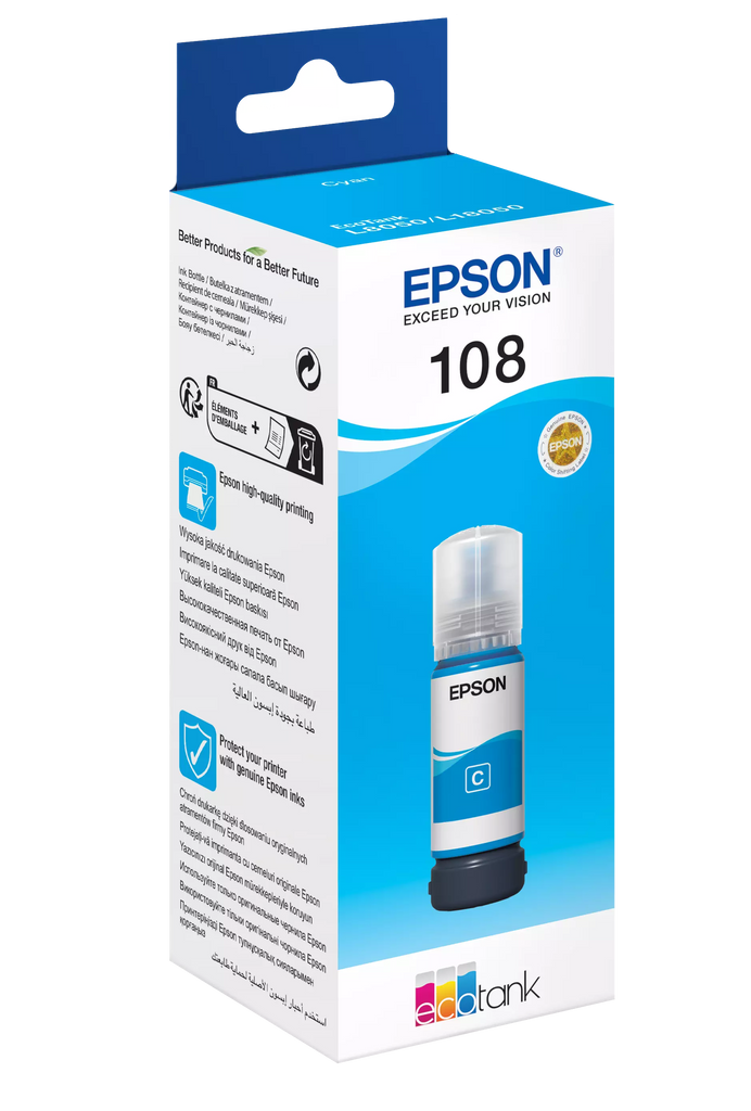 Epson 108 EcoTank Cyan Original Ink - T09C24A