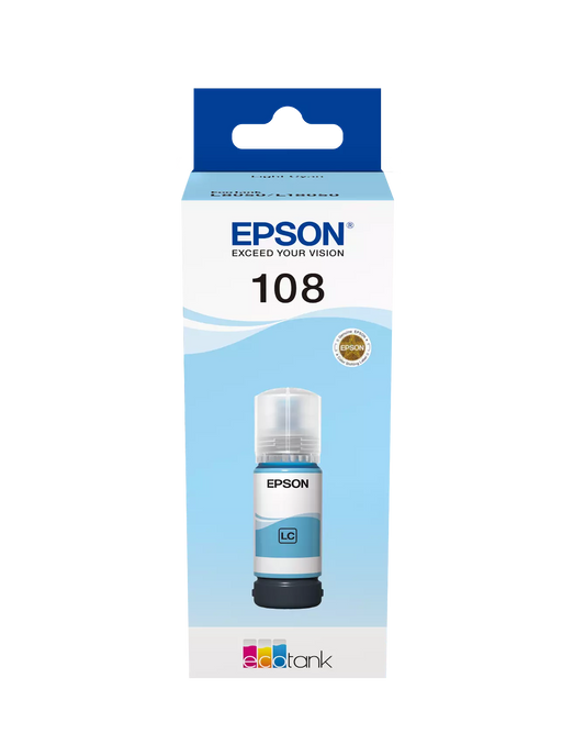 Epson 108 EcoTank Light Cyan Original Ink - T09C54A