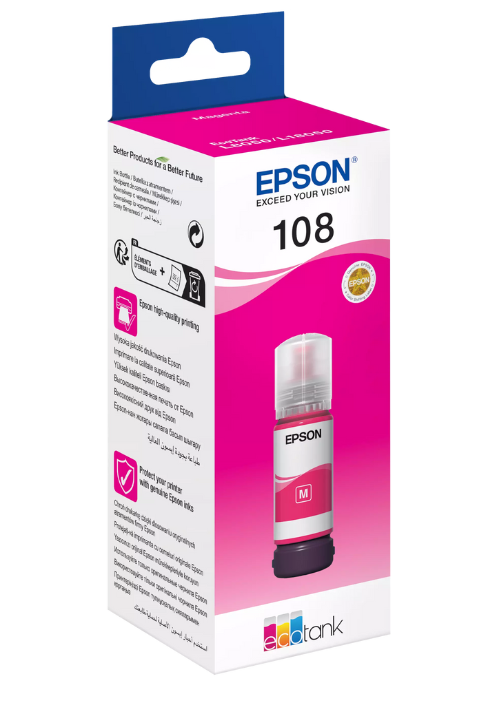 Epson 108 EcoTank Light Magenta Original Ink - T09C64A