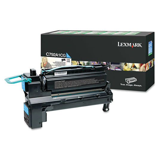 Lexmark C792 toner cyan - Genuine Lexmark C792A1CG Original Toner cartridge