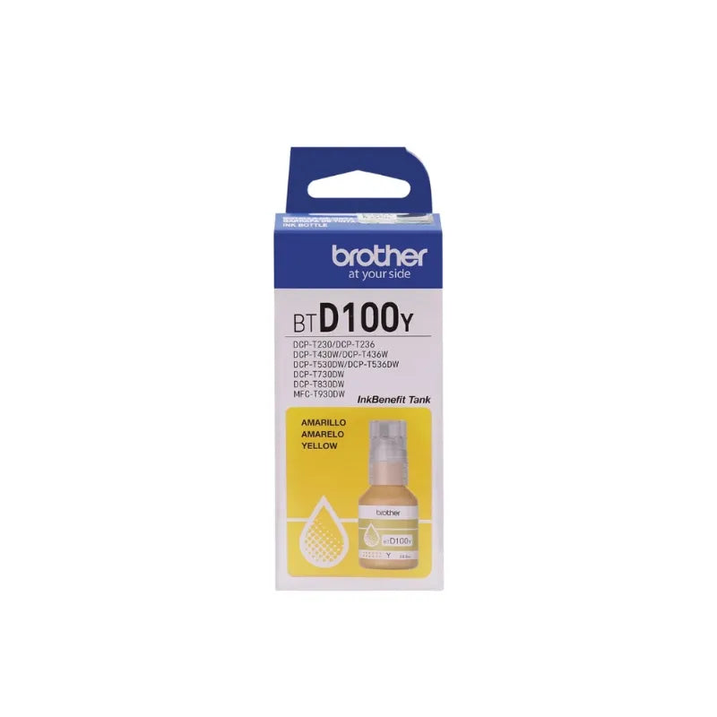 Brother BTD100 Yellow Original Ink Bottle - BTD100Y