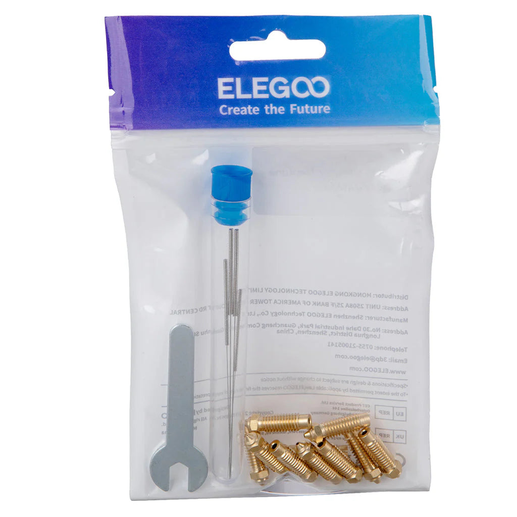 ELEGOO Multi-Size Brass Nozzle Kit for Neptune 4 Plus/ 4 Max