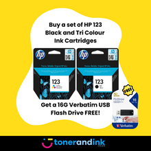 Load image into Gallery viewer, HP 123 Black and Tri Colour Original Ink Multipack - H123SMP