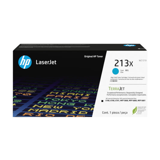 HP 213X High Yield Cyan Original Toner - W2131X