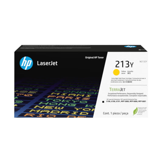 HP 213Y Extra High Yield Yellow Original Toner - W2132Y