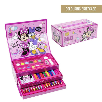 Disney Minnie Mouse 43-Piece Colouring Stationery Briefcase