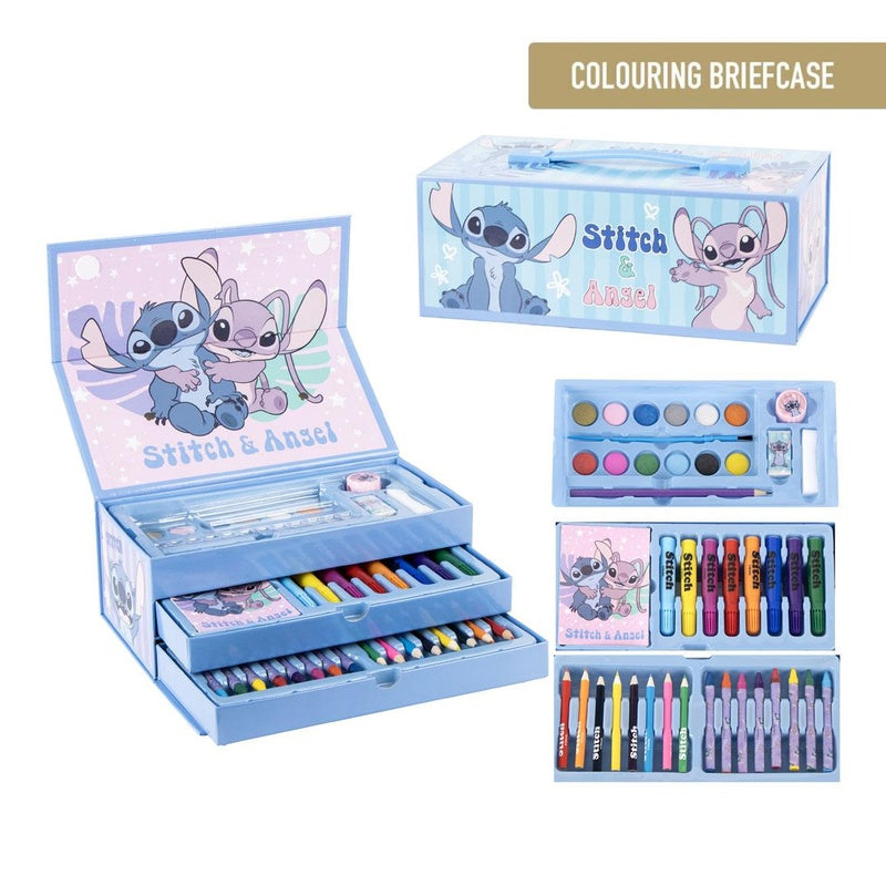 Disney Stitch Stationery Chest Briefcase Kids Art Set