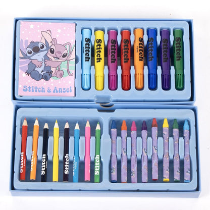 Disney Stitch Stationery Chest Briefcase Kids Art Set