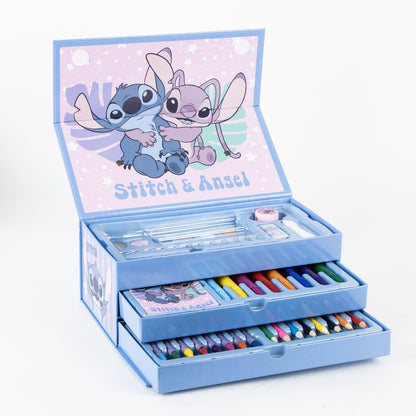 Disney Stitch Stationery Chest Briefcase Kids Art Set