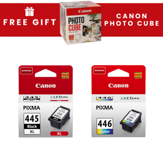 Canon 445XL Black and 446 Tri-Colour Original Ink Multipack - 445XL/446MP