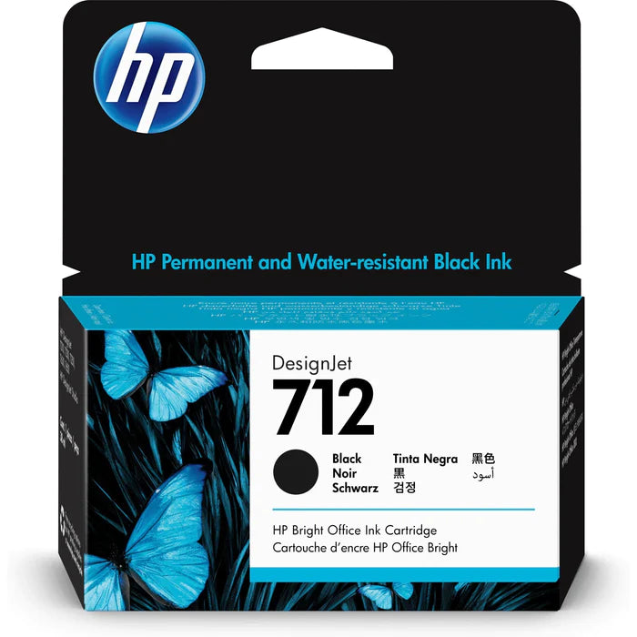 HP 712 38-ml Black Printer Ink Cartridge Original 3ED70A