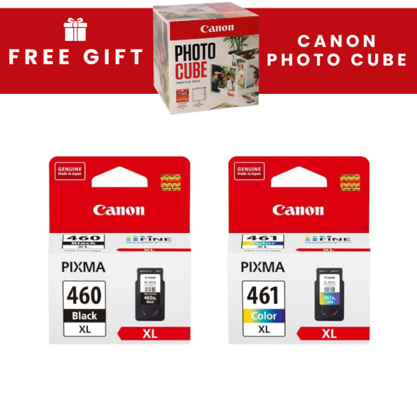 Canon 460XL Black and 461XL Tri-Colour High Yield Original Ink Multipack - PG-460XL / CL-461XL