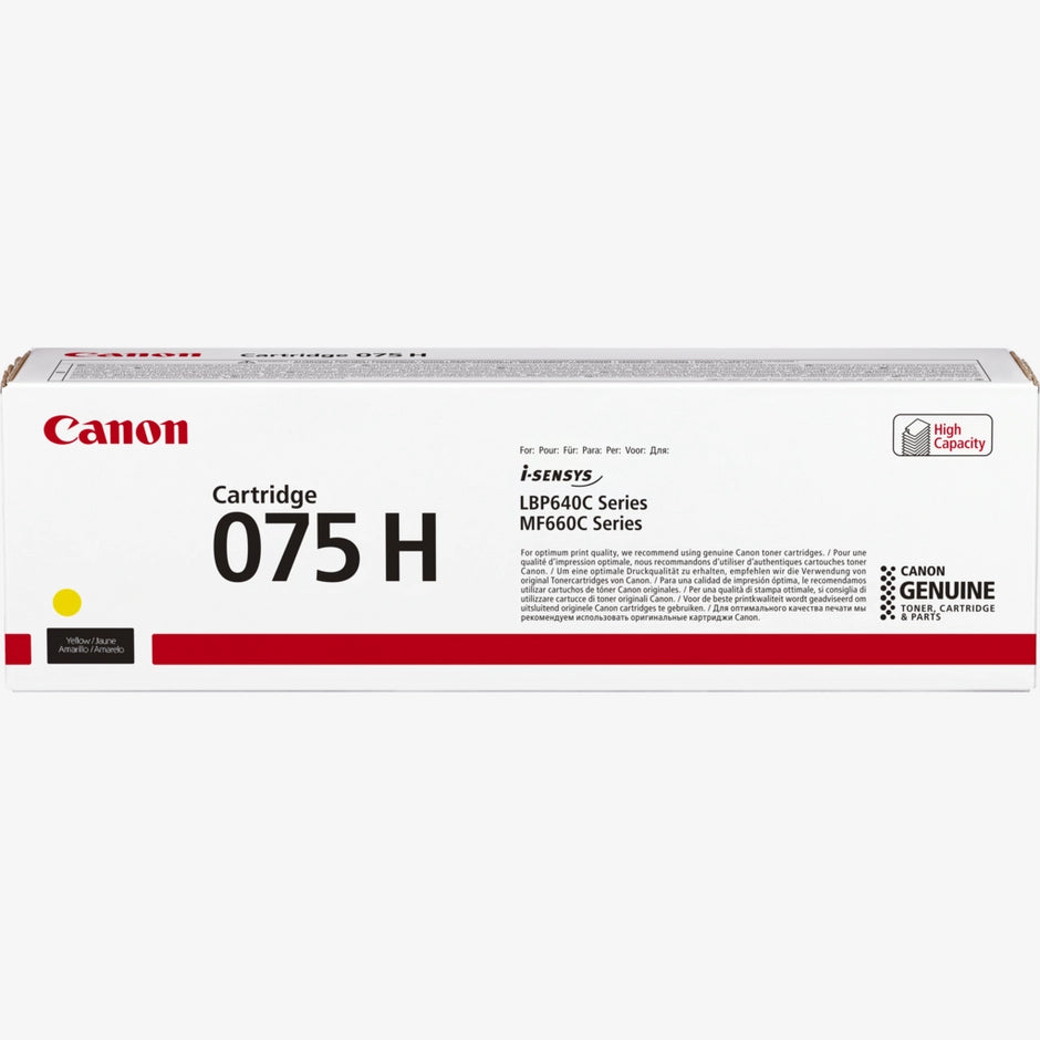 Canon 075H High Yield Yellow Original Toner - CRG075HY