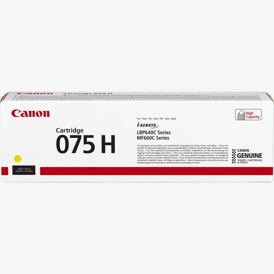 Canon 075H High Yield Yellow Original Toner - CRG075HY