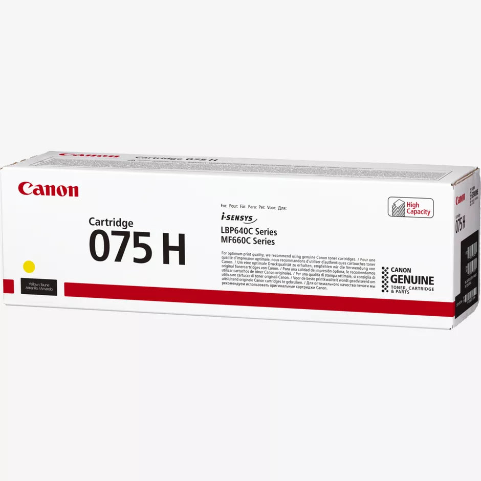 Canon 075H High Yield Yellow Original Toner - CRG075HY