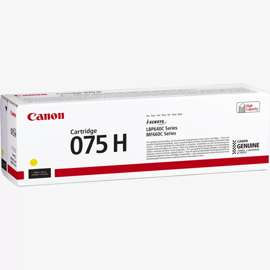 Canon 075H High Yield Yellow Original Toner - CRG075HY