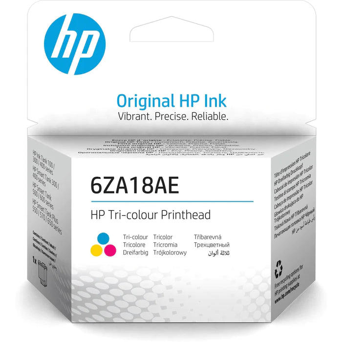 HP Tri-Color printhead tri-colour - Genuine HP 6ZA18AE Original Printhead cartridge