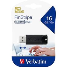 Load image into Gallery viewer, Verbatim PinStripe 16GB Flash Drive