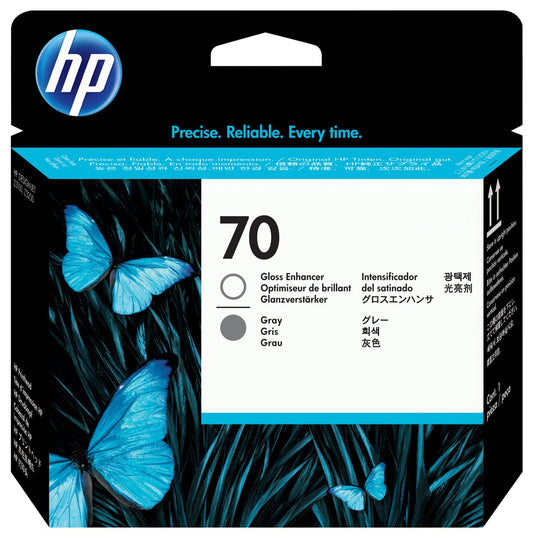 HP 70 Gloss Enhancer and Grey Original DesignJet Printhead - C9410A