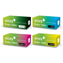 Load image into Gallery viewer, Brother TN240 Black Cyan Magenta Yellow Compatible Toner Multipack