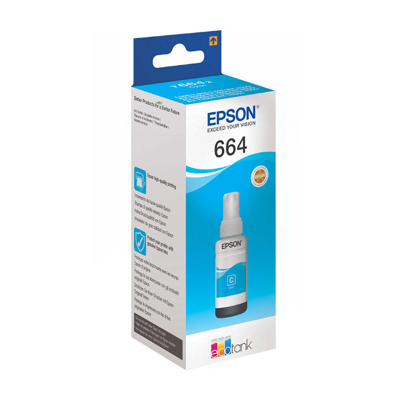 Epson 664 EcoTank Cyan Original Ink - T66424A