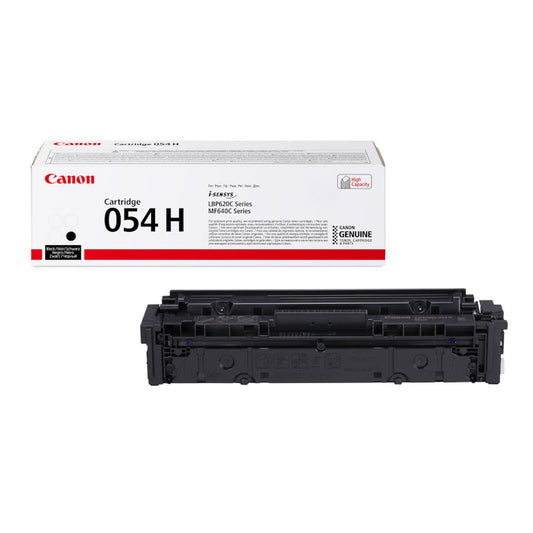 Packaging and product image of Canon 054H High Yield Black Original Toner Cartridge