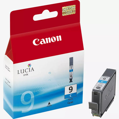 Canon Lucia ink cartridge and packaging on a white background