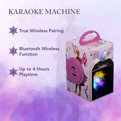Disney Frozen Classic LED Stars Karaoke Machine with Microphone