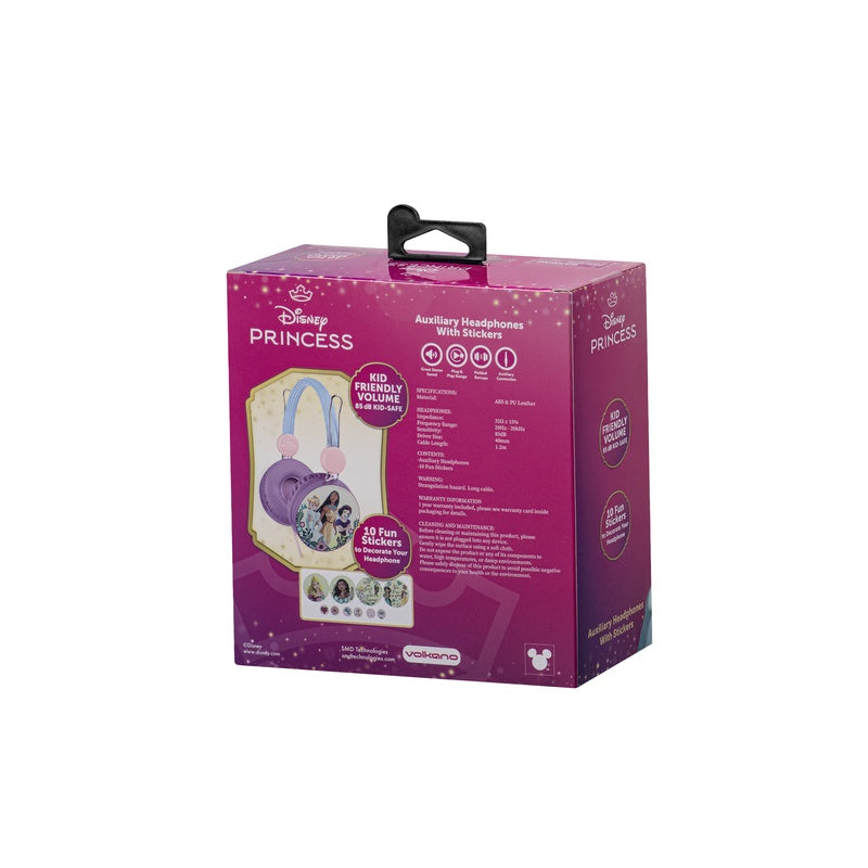 Disney Princess Auxiliary Headphone with Stickers
