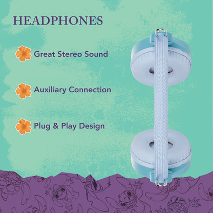 Disney Stitch Auxiliary Headphones with Stickers