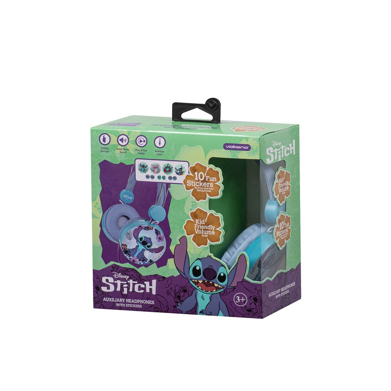 Disney Stitch Auxiliary Headphones with Stickers