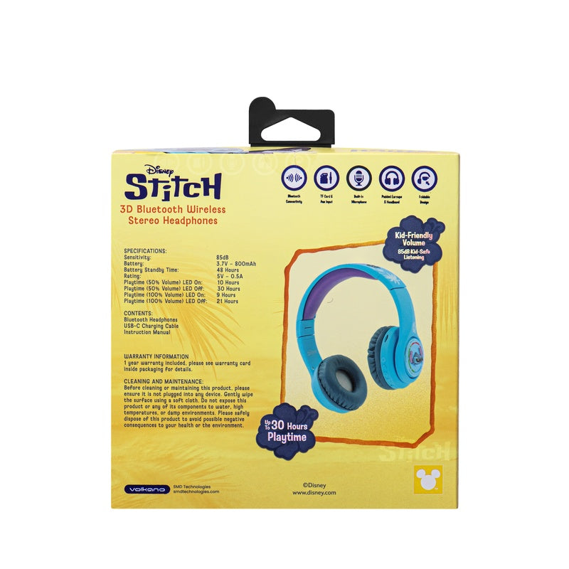Disney Stitch 3D Bluetooth Headphones