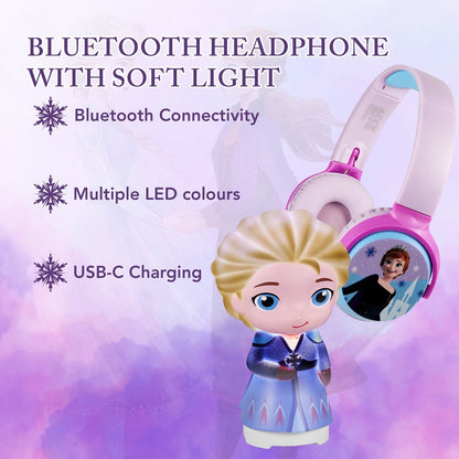 Disney Frozen Soft Touch Light With Bluetooth Headphones Combo