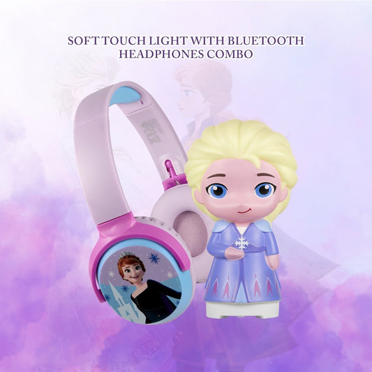 Disney Frozen Soft Touch Light With Bluetooth Headphones Combo