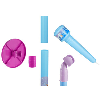 Disney Frozen Auxiliary Star Karaoke Microphone Stand with Colourful Lights