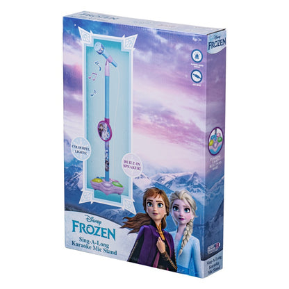 Disney Frozen Auxiliary Star Karaoke Microphone Stand with Colourful Lights