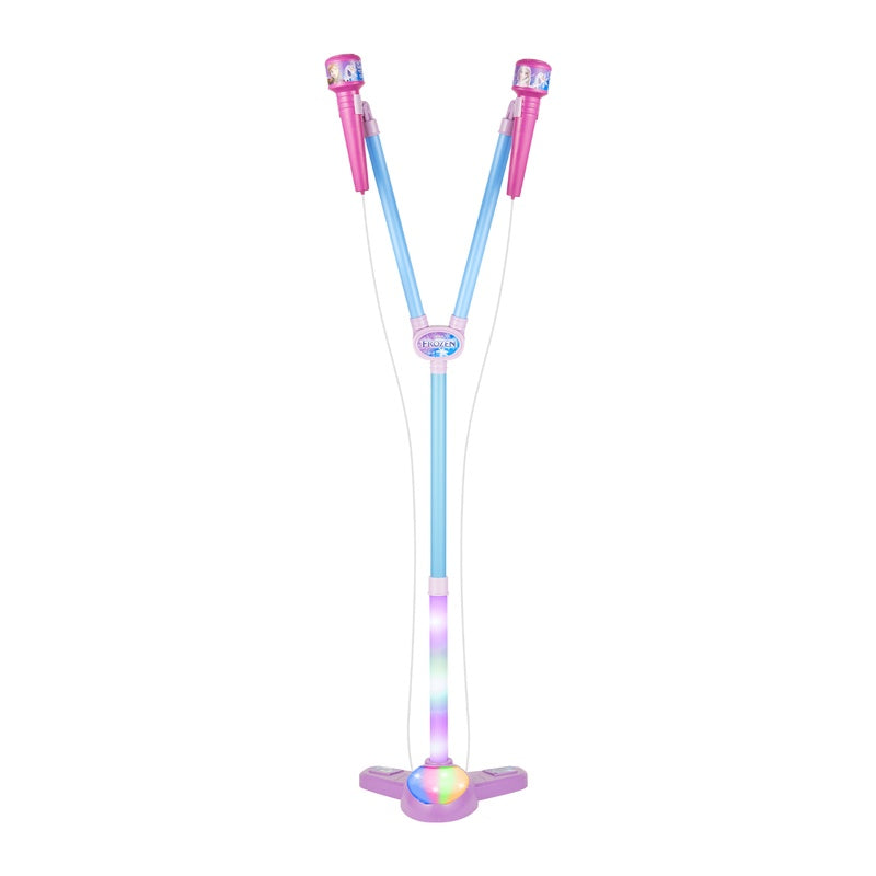 Disney Frozen Double Karaoke Mic Stand with Colourful Lights